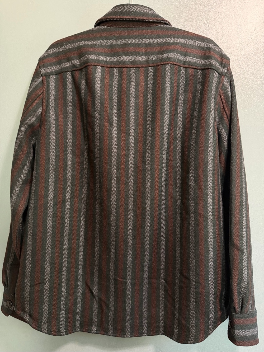 Todd Snyder Wool Plaid Striped Utility Shirt Jacket Men’s Medium $298 NEW - Picture 5 of 16